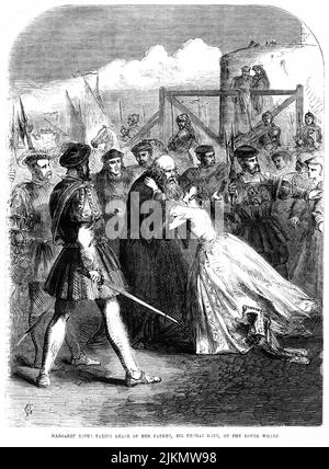 Margaret Roper, die sich von ihrem Vater, Sir Thomas More, auf dem Tower Wharf, Illustration aus dem Buch, „John Cassel’s Illustrated History of England, Volume II“, Text von William Howitt, Cassell, Petter und Galpin, London, 1858 Stockfoto