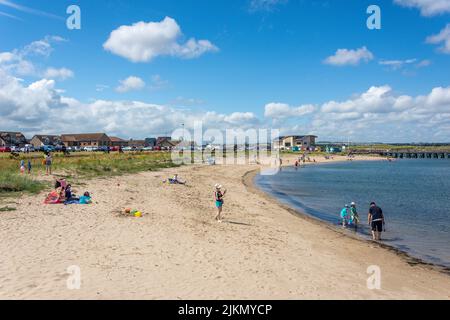 Amble Beach at Little Shore, Harbour Road, Amble, Northumberland, England, Vereinigtes Königreich Stockfoto