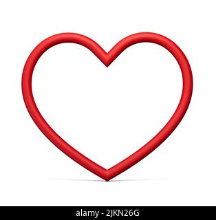 Herz lineare Symbol Herzen Abstract 3D Illustration Stockfoto