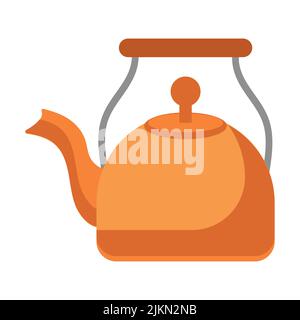 Wasserkocher Cartoon elektrische und Retro Teekannen. Heißer Galss oder Metalltopf Küchengeschirr Vektor Illustration Set. Kaffee Teakettle Ausrüstung und Zeichnung Hou Stock Vektor