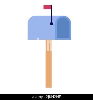 Mailbox für Briefumschläge und Postnachrichten. Vektorgrafik Brief senden und Box-Symbol. Post-Symbol und Korrespondenz Lieferung isoliert wh Stock Vektor