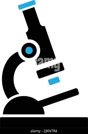 Ein Mikroskop auf weißem Hintergrund isoliert Stock Vektor