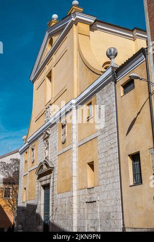 Fachada Exterieur de la real iglesia parroquial de San Miguel y San Julian en Valladolid, España Stockfoto