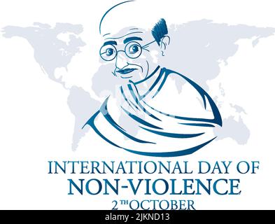 Internationaler Tag der Gewaltlosigkeit Poster Illustration Stock Vektor