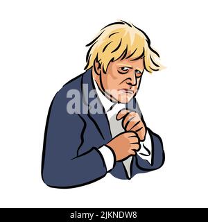 Boris Johnson Clipart Stock Vektor