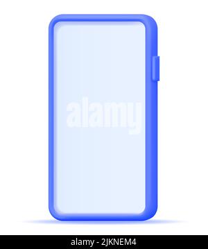 3D realistisches Smartphone mit leerem Bildschirm Stock Vektor