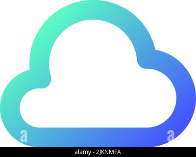 Cloud Computing Pixel Perfect Gradient Linear ui-Symbol Stock Vektor