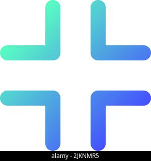 Beenden Sie das Symbol für die lineare benutzeroberfläche für den perfekten Verlauf des Vollbildschirms Stock Vektor