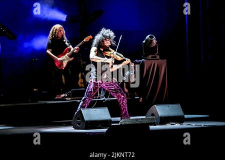 2. August 2022, Rom, Italien: Ara Malikian präsentiert seine neueste CD ''ARA'', die seinem Sohn gewidmet ist, im Cavea, Auditorium Parco della Musica in Rom. (Bild: © Daniela Franceschelli/Pacific Press via ZUMA Press Wire) Stockfoto