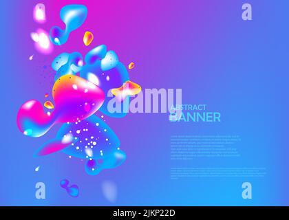Farbe geometrische moderne Splash Stock Vektor