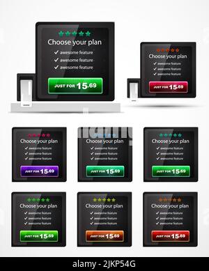 Quadratische Vektor abstrakte Web-Box-design Stock Vektor