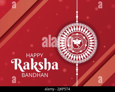 Titel Happy Raksha Bandhan Hindu Festival Plakat zur Feier der Geschwisterbeziehung. Grußkarte Farbe rakhi Design Banner Vektor Illustration Stock Vektor