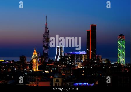 Nacht Batumi Stadtbild in Georgien Stockfoto