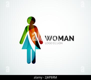 Abstraktes Firmenlogo Design elemnet - Frau Ikone Stock Vektor