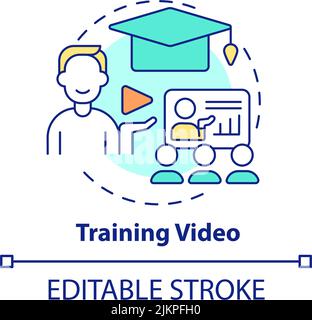 Symbol für das Schulungsvideo-Konzept Stock Vektor