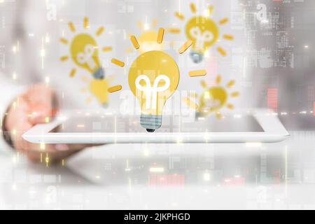 Das Rendering von Big Data und das Cybersecurity-Konzept von 3D Stockfoto