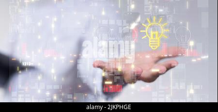 Das Rendering von Big Data und das Cybersecurity-Konzept von 3D Stockfoto