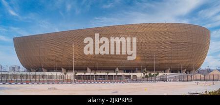 Lusail International Stadium in Doha, Katar. Das Stadion wird das letzte Spiel der FIFA Fußball-Weltmeisterschaft 2022 ausrichten. Stockfoto