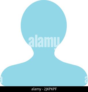 Blaues Avatar Zeichen semi Flat Farbe Vektor-Symbol Stock Vektor