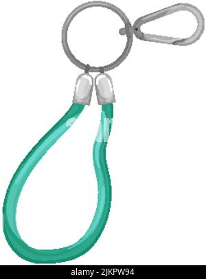 Halter Schlüsselanhänger Schlüssel Cartoon Vektor Illustration Stock Vektor