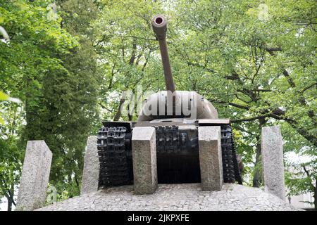 Sowjetischer schwerer Panzer IS-2 in Lebork, Polen © Wojciech Strozyk / Alamy Stock Photo Stockfoto