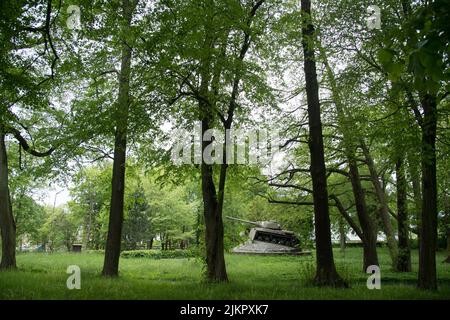 Sowjetischer schwerer Panzer IS-2 in Lebork, Polen © Wojciech Strozyk / Alamy Stock Photo Stockfoto