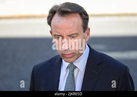 Ben Brown, britischer Journalist und BBC-Nachrichtenmoderator, Nahaufnahme, Westminster, London, Großbritannien Stockfoto