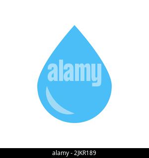 Wassertropfen-Vektor-Symbol auf weißem Hintergrund Stock Vektor