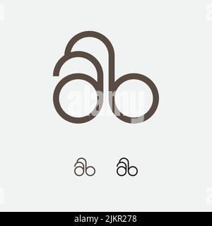 Vektorvorlage für das Design des Logos A und B Stock Vektor
