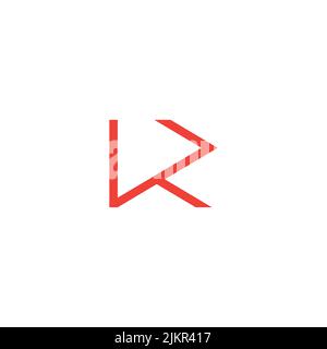 Abstrakter Buchstabe vr einfacher geometrischer Linienlogovektor Stock Vektor