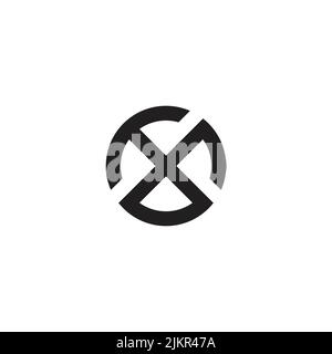 Buchstabe tg Kreuz Kreis geometrische Linie Logo Vektor Stock Vektor