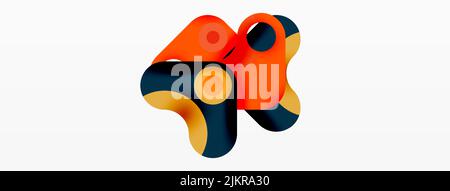 Kreative geometrische Tapete. Minimaler Blasenpfeil und abstrakter Kreis-Hintergrund. Techno Business Template für Wallpaper, Banner, Hintergrund oder landi Stock Vektor