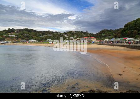 Das kleine Dorf Oban auf Stewart Island, Neuseeland, am Rande der Halfmoon Bay Stockfoto