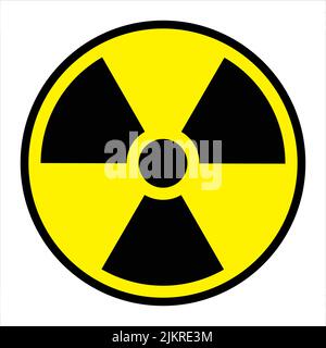 Symbol für Strahlungszeichen. Flaches Grafikdesign. Symbol auf weißem Hintergrund. Vektorgrafik. EPS10. Stock Vektor
