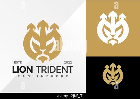 Ein digitales Illustrationsdesign einer Schmetterling-Firmenlogo-Vorlage mit einer Gold-, Weiß-, Schwarz-Palette Stock Vektor