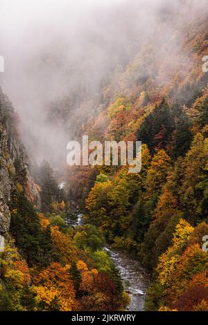 Italien Alta alpi Liguri Valle Tanaro Landschaft und Fluss Stockfoto