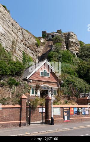 West Hill Lift, Hastings, East Sussex, England, Großbritannien Stockfoto