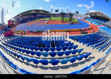 Birmingham, Großbritannien. 03. August 2022. Allgemeine Ansicht des Alexander Stadions, Gastgeber der Commonwealth Games Athletics in Birmingham, Vereinigtes Königreich am 8/3/2022. (Foto von Conor Molloy/News Images/Sipa USA) Quelle: SIPA USA/Alamy Live News Stockfoto