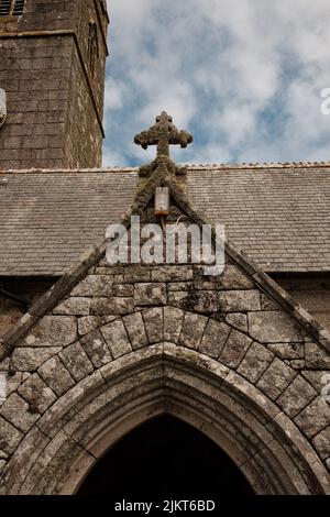 Außenansicht von St. Crewenna (KIRCHE VON SAINT CREWEN), Crowan, Cornwall Stockfoto