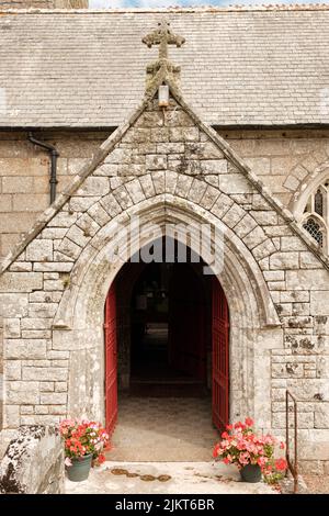 Außenansicht von St. Crewenna (KIRCHE VON SAINT CREWEN), Crowan, Cornwall Stockfoto