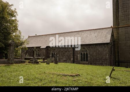 Außenansicht von St. Crewenna (KIRCHE VON SAINT CREWEN), Crowan, Cornwall Stockfoto