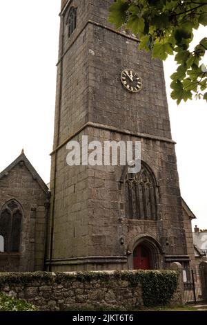 Außenansicht von St. Crewenna (KIRCHE VON SAINT CREWEN), Crowan, Cornwall Stockfoto
