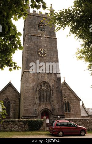 Außenansicht von St. Crewenna (KIRCHE VON SAINT CREWEN), Crowan, Cornwall Stockfoto