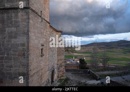 Das Schloss von Atienza muslimischen Ursprungs zwischen dem 11.. Und 12.. Jahrhundert in Spanien erbaut Stockfoto