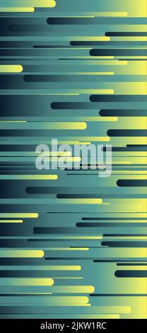 Ein vertikaler abstrakter Hintergrund mit Glitch-Effekt in Blau und Gelb Stockfoto
