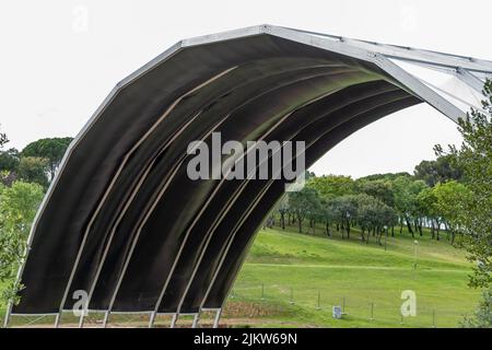 Bela Vista Park Vorbereitungen für das Rock in Rio Musikfestival in Lissabon, Portugal Stockfoto