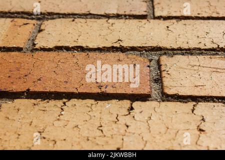 Nahaufnahme einer Backsteinwand Stockfoto