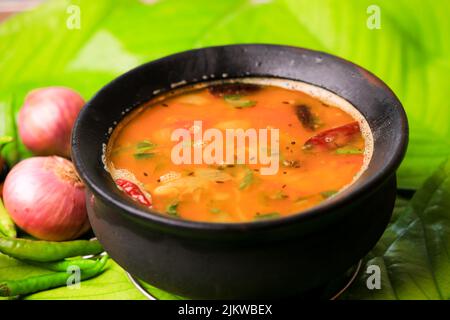 andhra berühmte Rasam sambaar Gericht Stockfoto