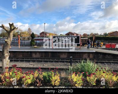 Der Bahnhof Severn Valley in Kidderminster, Großbritannien Stockfoto