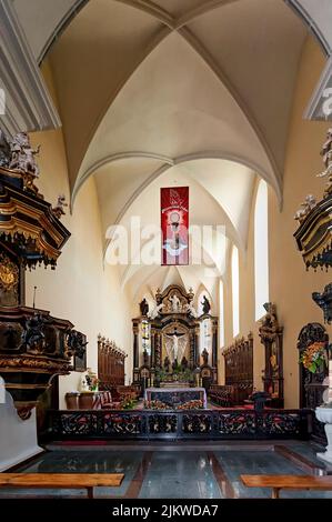 Altar der St. Peter-und-Paul-Kathedrale in Kamianets-Podilskyi, Ukraine. Stockfoto